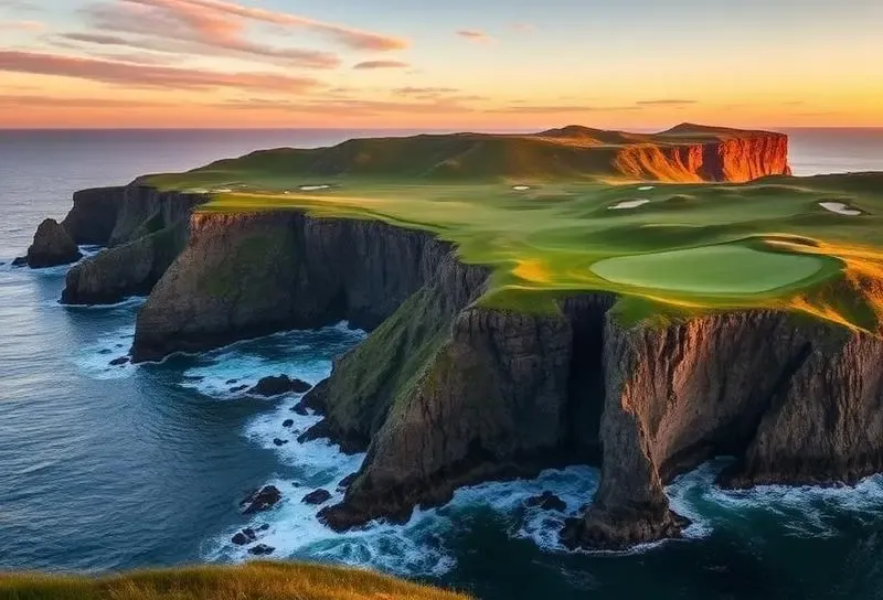 Le parcours Cabot Cliffs à l'écran du simulateur